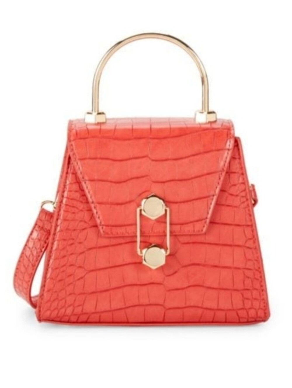 BADGLEY MISCHKA NWOT Croc-Embossed Vegan Leather Top Handle Bag